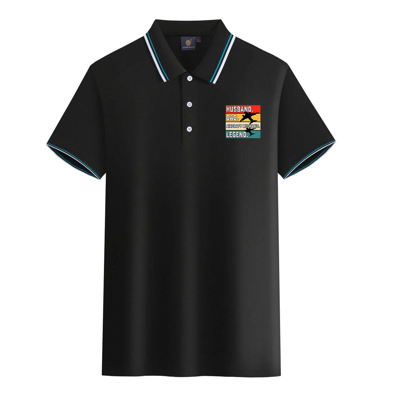 Husband & Dad & Aircraft Mechanic & Legend Designed Stylish Polo T-Shirts