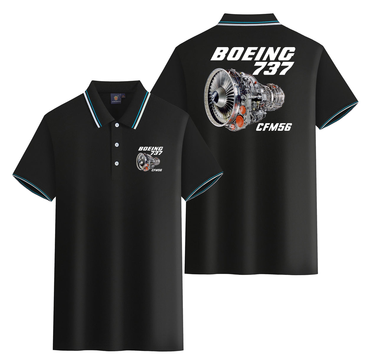 Boeing 737 Engine & CFM56 Designed Stylish Polo T-Shirts (Double-Side)