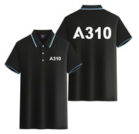 Thumbnail for A310 Flat Text Designed Stylish Polo T-Shirts (Double-Side)