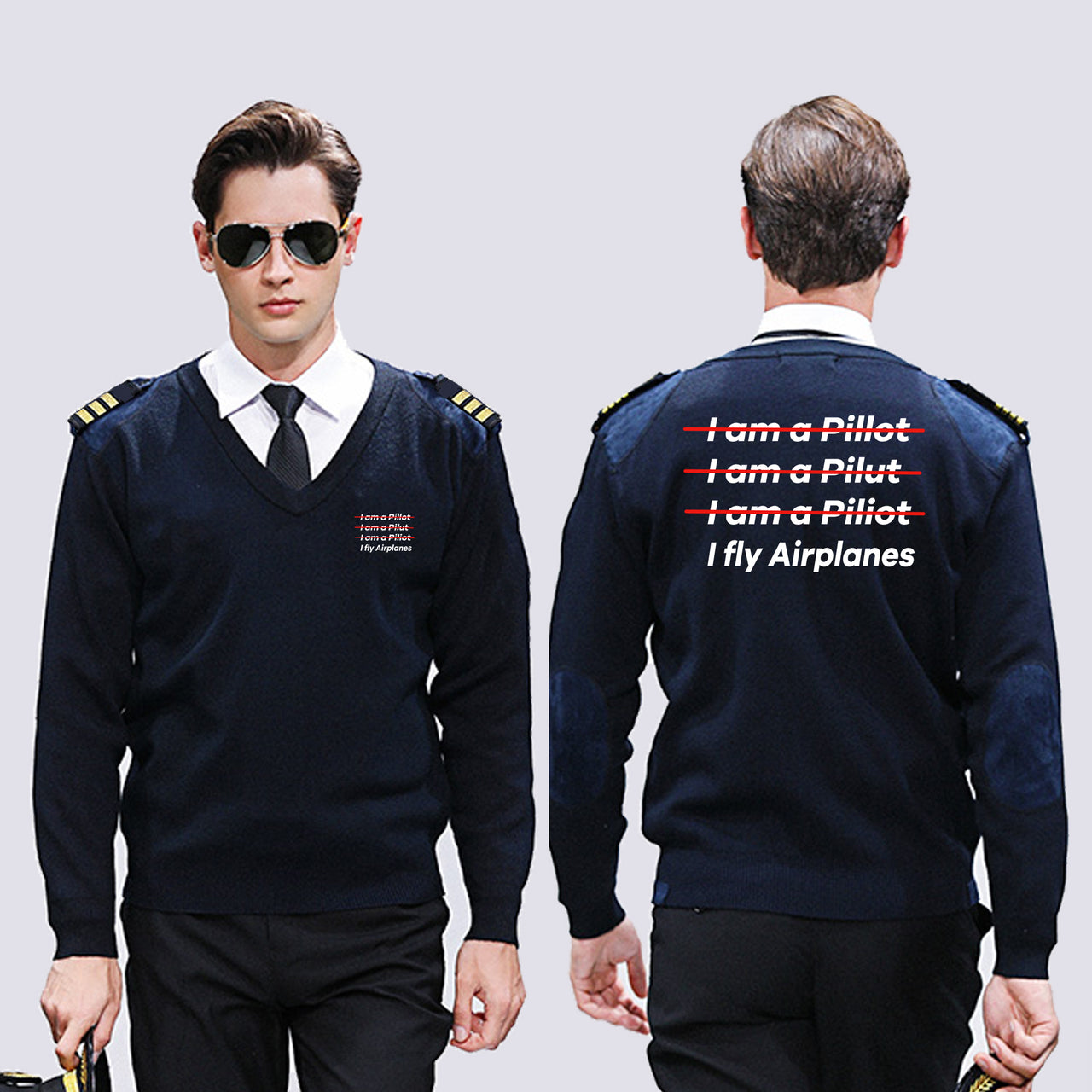 I Fly Airplanes Designed Wool Pilot Sweaters