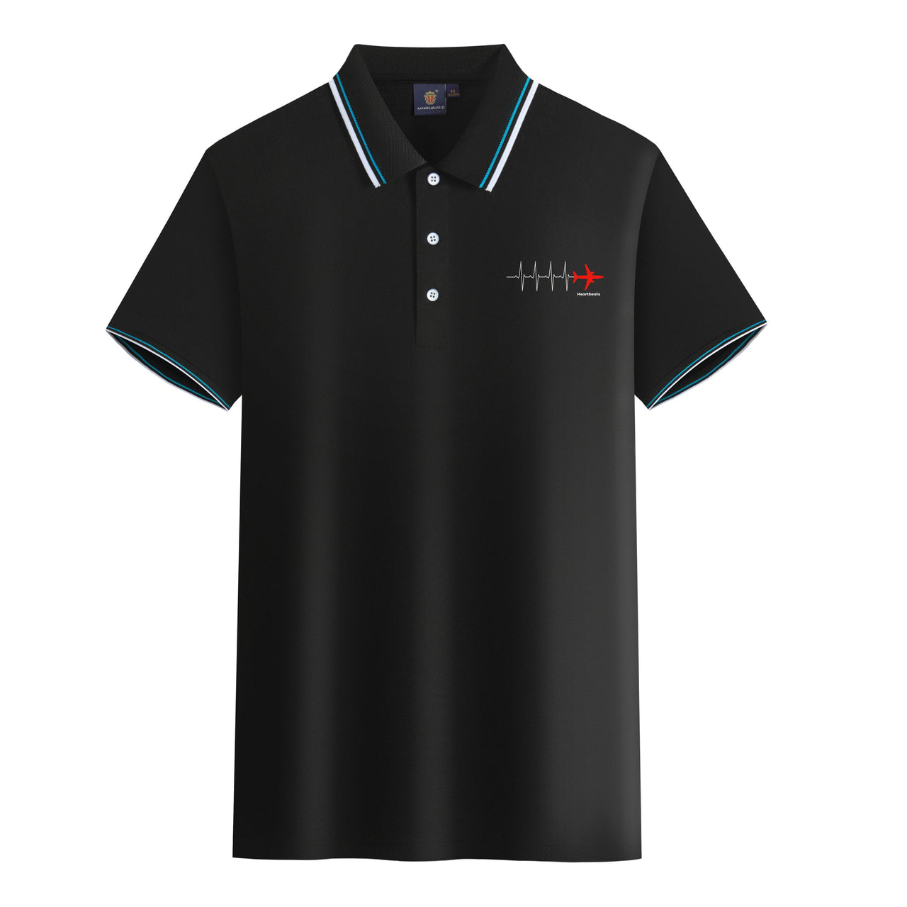Aviation Heartbeats Designed Stylish Polo T-Shirts