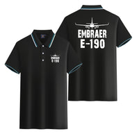 Thumbnail for Embraer E-190 & Plane Designed Stylish Polo T-Shirts (Double-Side)