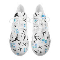Thumbnail for Fly Be Free White Designed Fashion Running Shoes