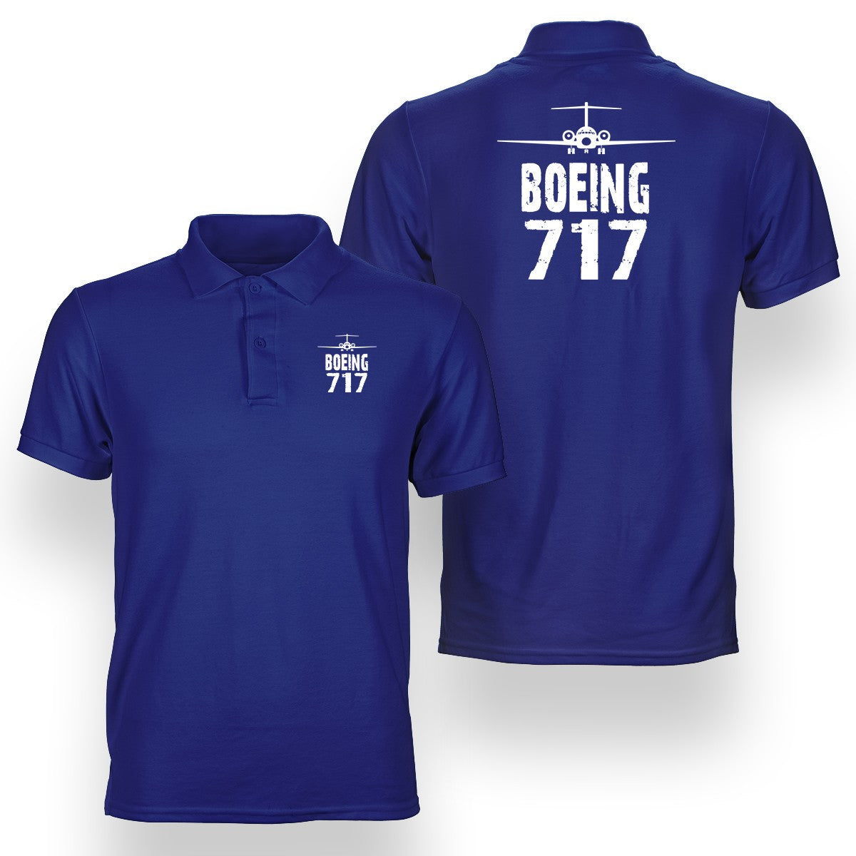 Boeing 717 & Plane Designed Double Side Polo T-Shirts