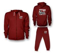 Thumbnail for Boeing 767 Engine (PW4000-94) Designed Zipped Hoodies & Sweatpants Set