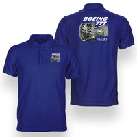 Thumbnail for Boeing 777 & GE90 Engine Designed Double Side Polo T-Shirts