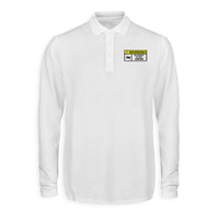 Thumbnail for Warning May Constantly Talk About Aviation Designed Long Sleeve Polo T-Shirts
