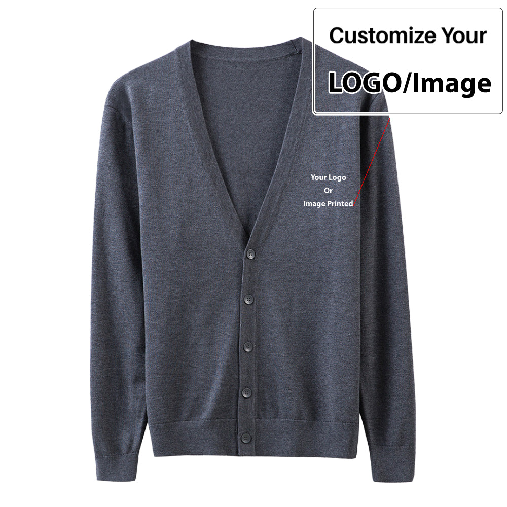 Custom Design Image Logo Designed Cardigan Sweaters