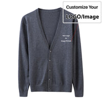 Thumbnail for Custom Design Image Logo Designed Cardigan Sweaters