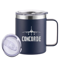 Thumbnail for Concorde & Plane Designed Stainless Steel Laser Engraved Mugs