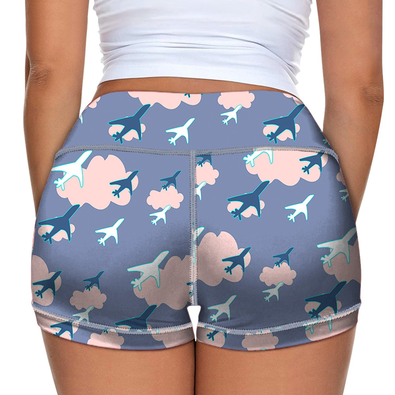 Cool & Super Airplanes (Vol2) Designed Women Yoga Shorts Pants