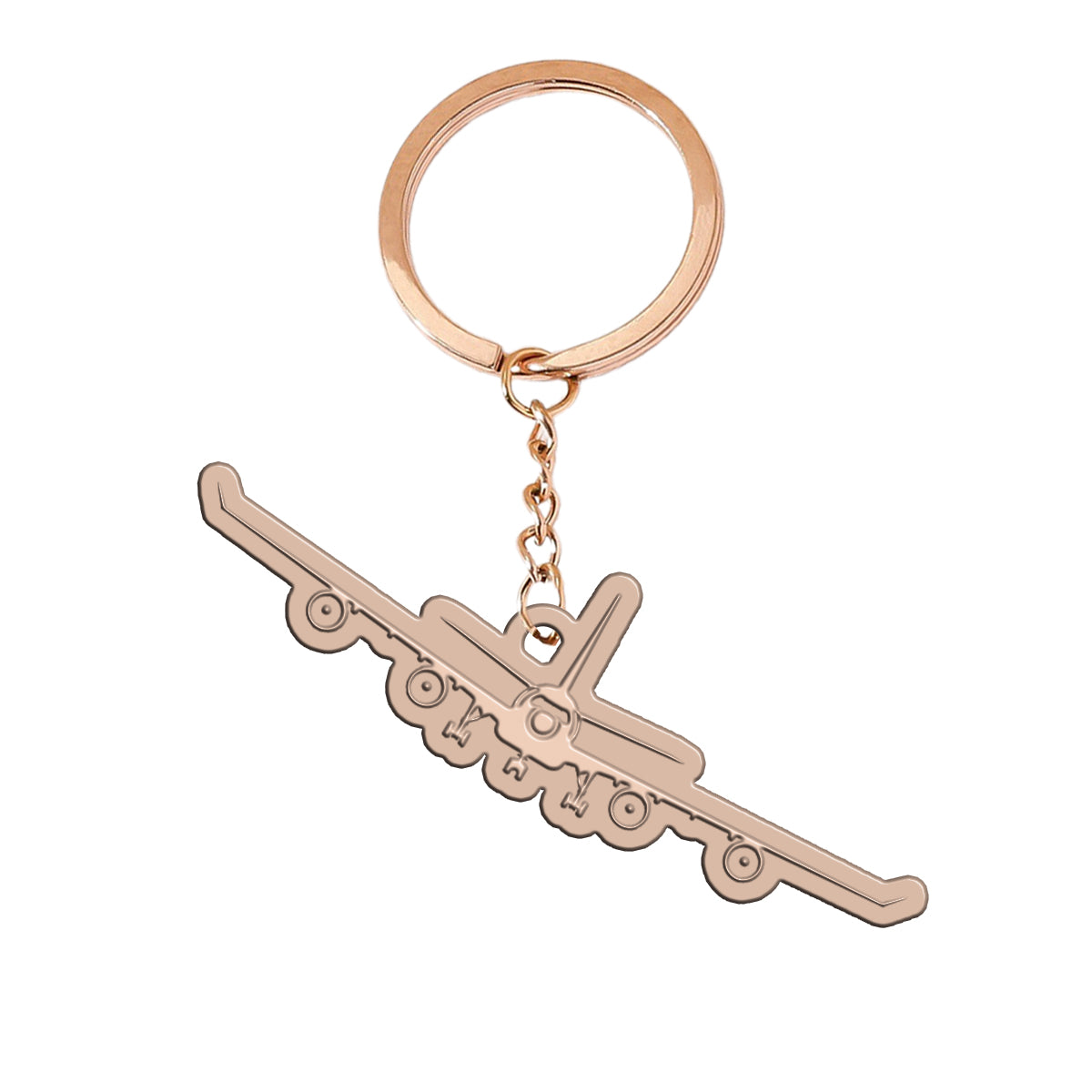 Airbus A340 Silhouette Designed Hollow Key Chains