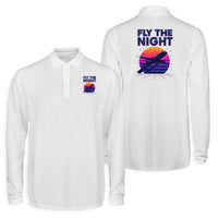 Thumbnail for Fly The Night Designed Long Sleeve Polo T-Shirts (Double-Side)