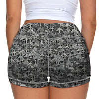 Thumbnail for Dark Coloured Airplanes Designed Women Yoga Shorts Pants