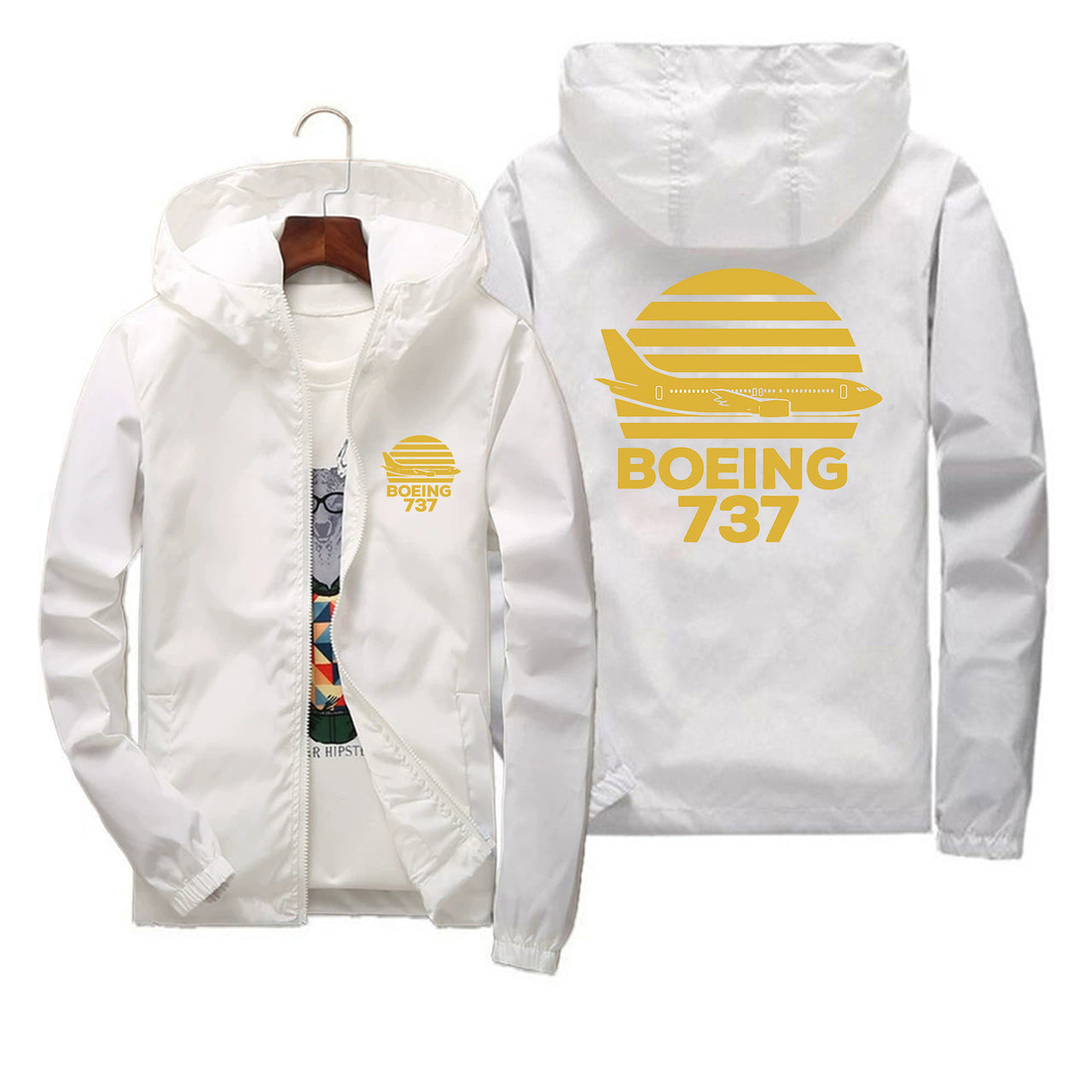 Retro Boeing 737 Designed Thin Windbreaker Jackets