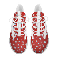 Thumbnail for Paper Airplanes (Red) Designed Fashion Running Shoes