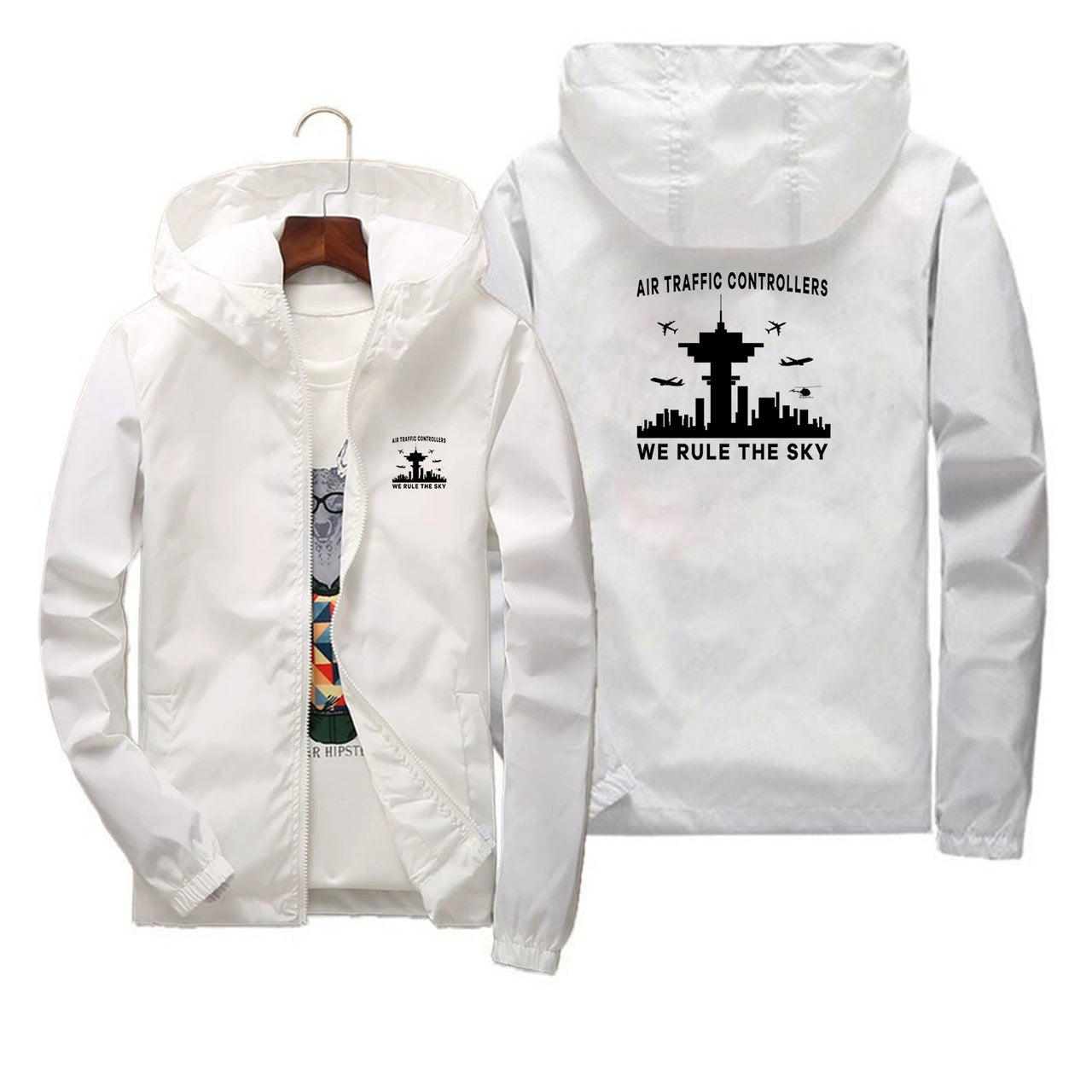 Air Traffic Controllers - We Rule The Sky Designed Thin Windbreaker Jackets