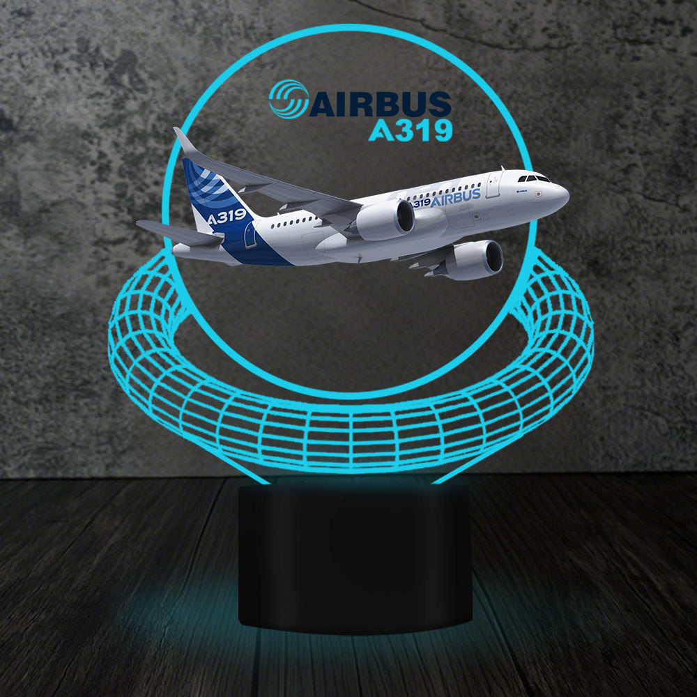 Airbus A319 Designed 3D Lamp