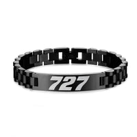 Thumbnail for 727 Flat Text Designed Stainless Steel Chain Bracelets