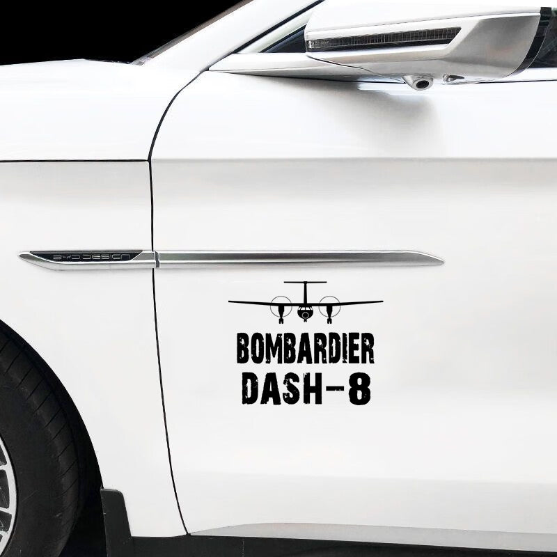 Bombardier Dash-8 & Plane Designed Car Sticker