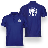Thumbnail for Boeing 767 & Plane Designed Double Side Polo T-Shirts