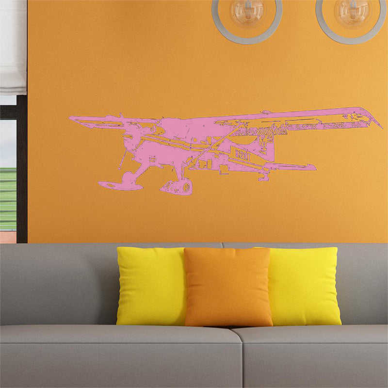 Amazing Snow Aircraft Designed Wall Sticker