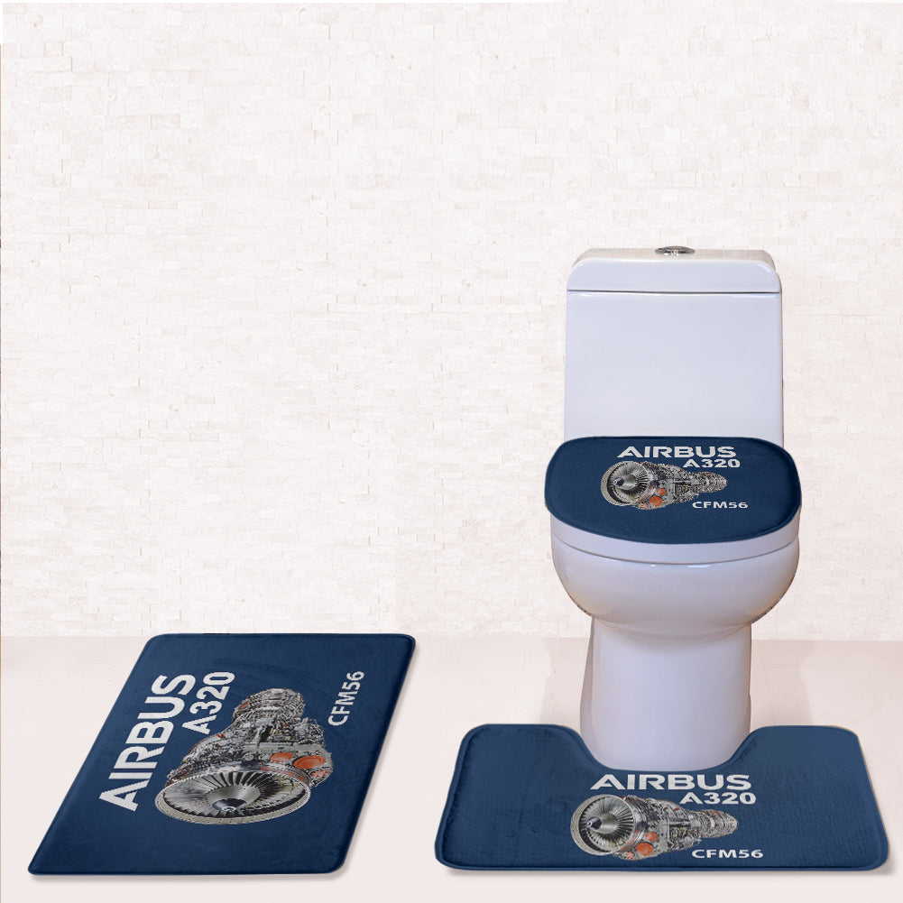 Airbus A320 & CFM56 Engine Designed Toilet Seat Cover Three-piece Set