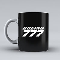 Thumbnail for Boeing 777 & Text Designed Ceramic White Mugs