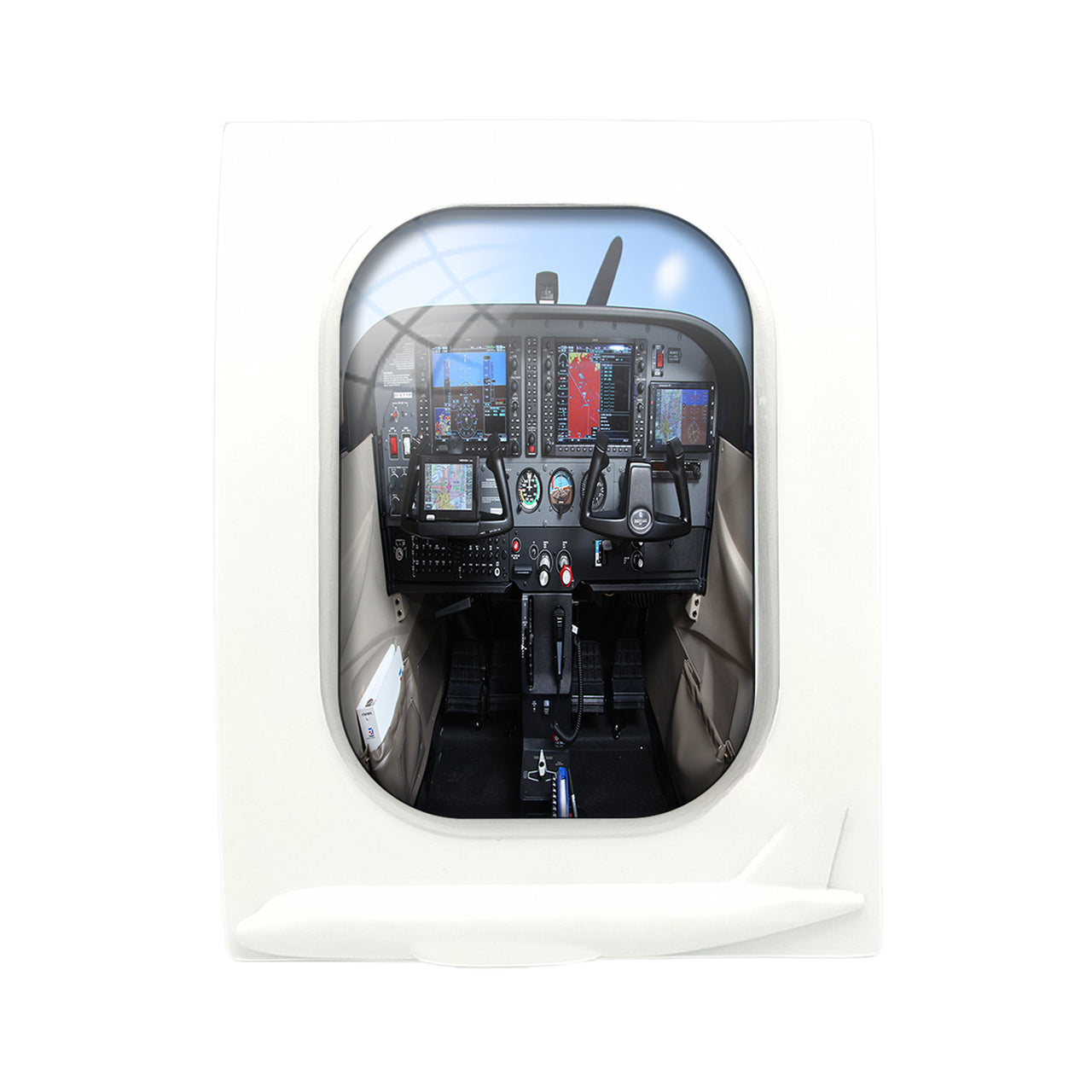 Cessna 172 Cockpit Designed Airplane Window Photo Frame