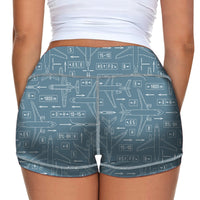Thumbnail for Jet Planes & Airport Signs Designed Women Yoga Shorts Pants