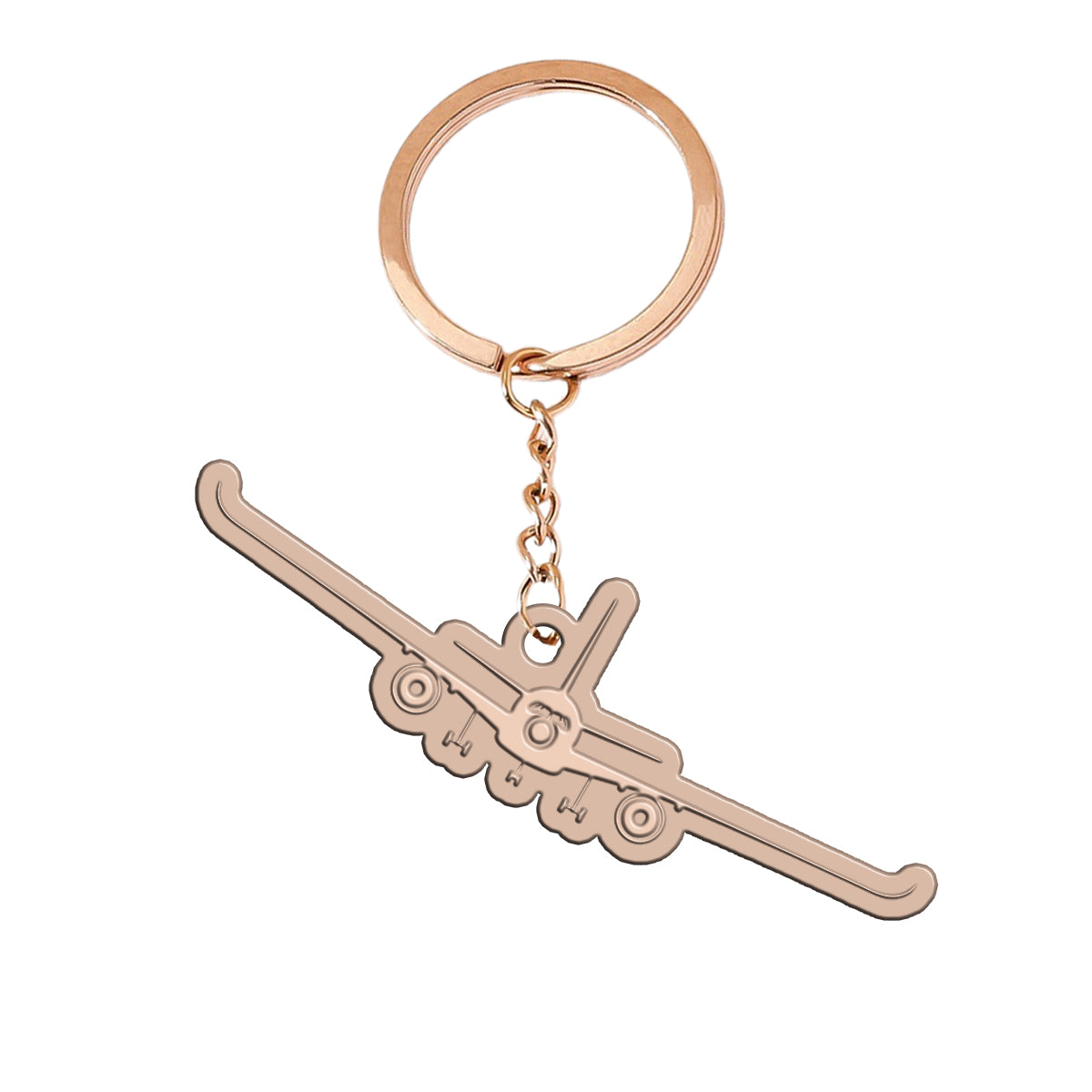 Airbus A350 Silhouette Designed Hollow Key Chains
