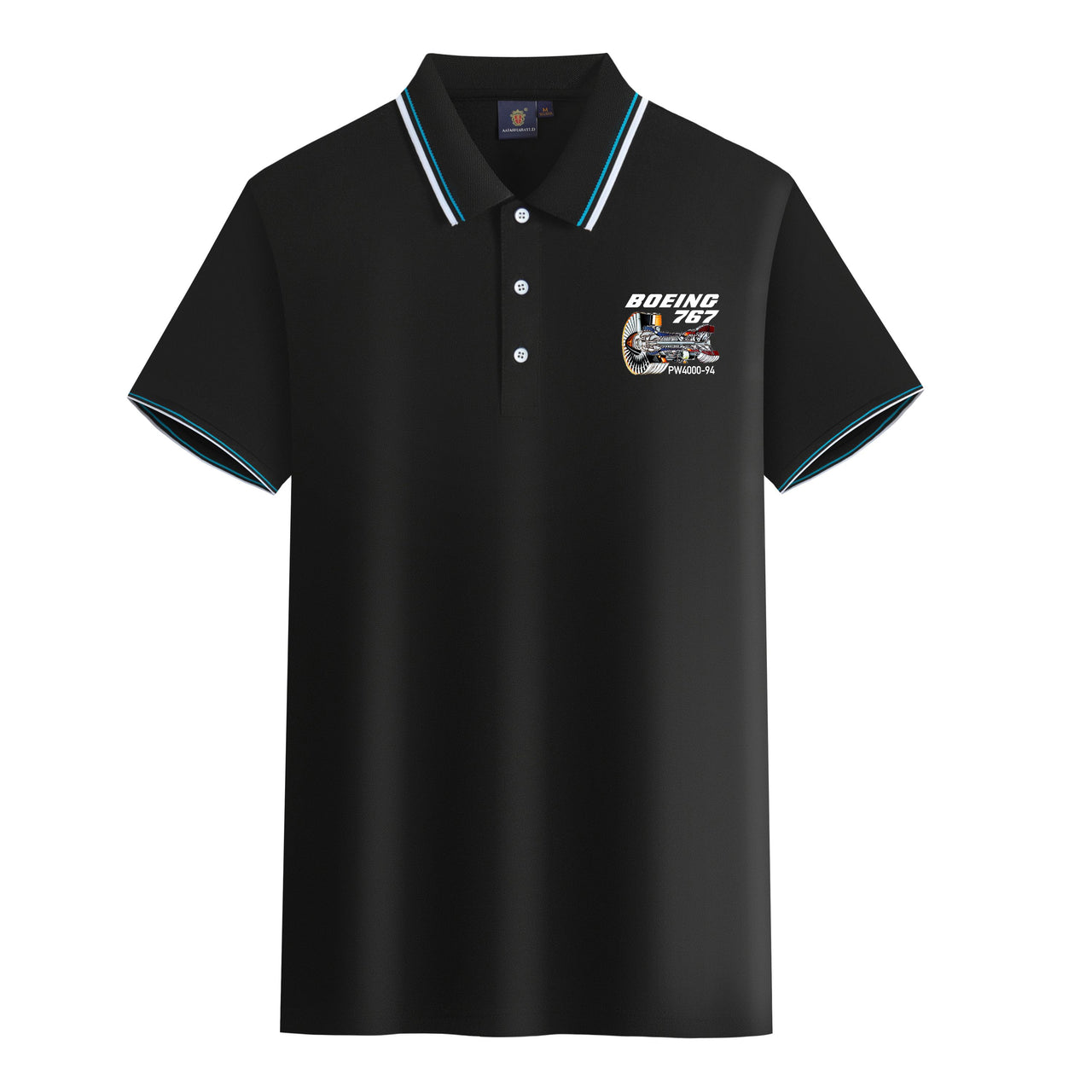 Boeing 767 Engine (PW4000-94) Designed Stylish Polo T-Shirts