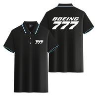 Thumbnail for Boeing 777 & Text Designed Stylish Polo T-Shirts (Double-Side)