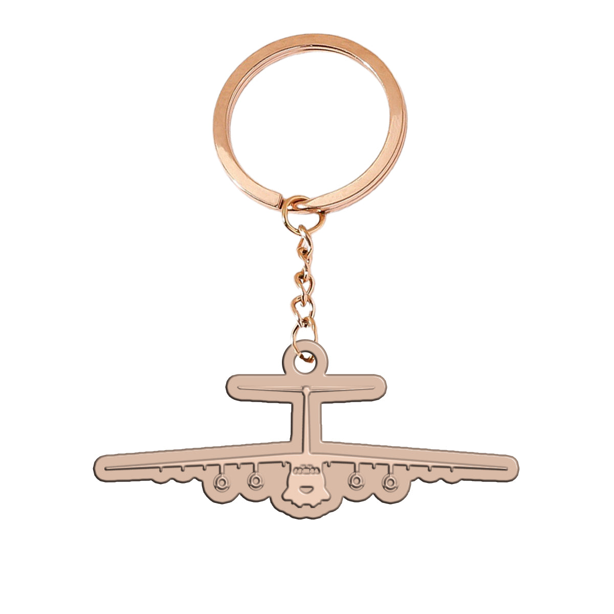 Ilyushin IL-76 Silhouette Designed Hollow Key Chains