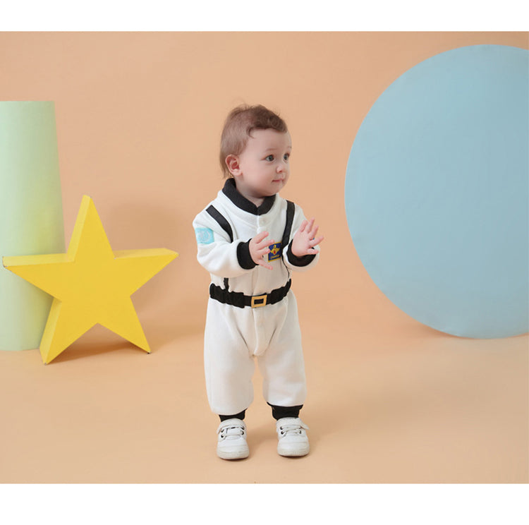 White Star Astronaut Baby Jumpsuits