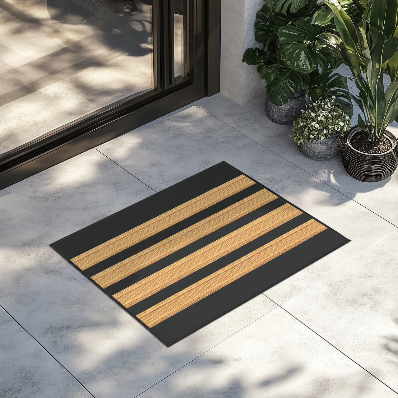 Original Golden Pilot Epaulettes (4,3,2 Lines) Designed Door Mat