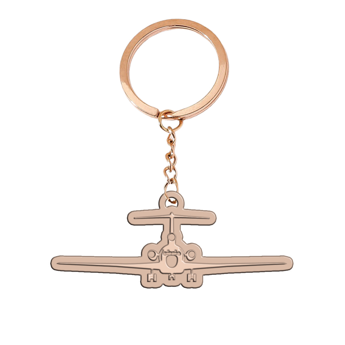 Boeing 737 Silhouette Designed Hollow Key Chains