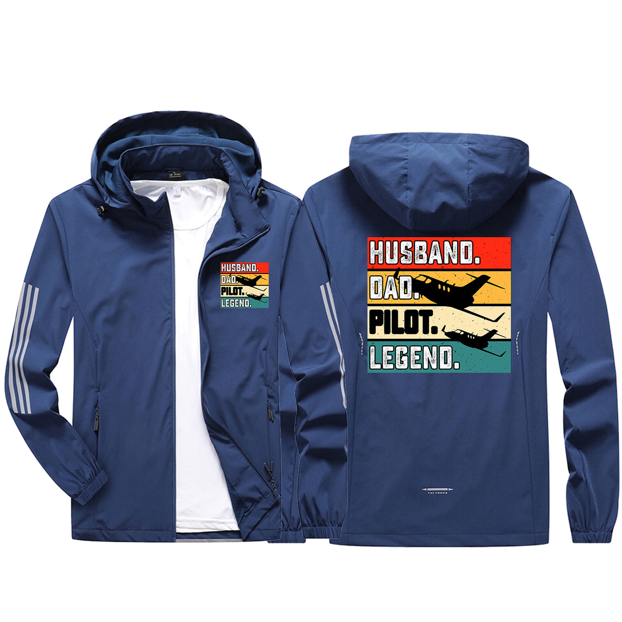 Husband & Dad & Pilot & Legend Sport & Running Jackets