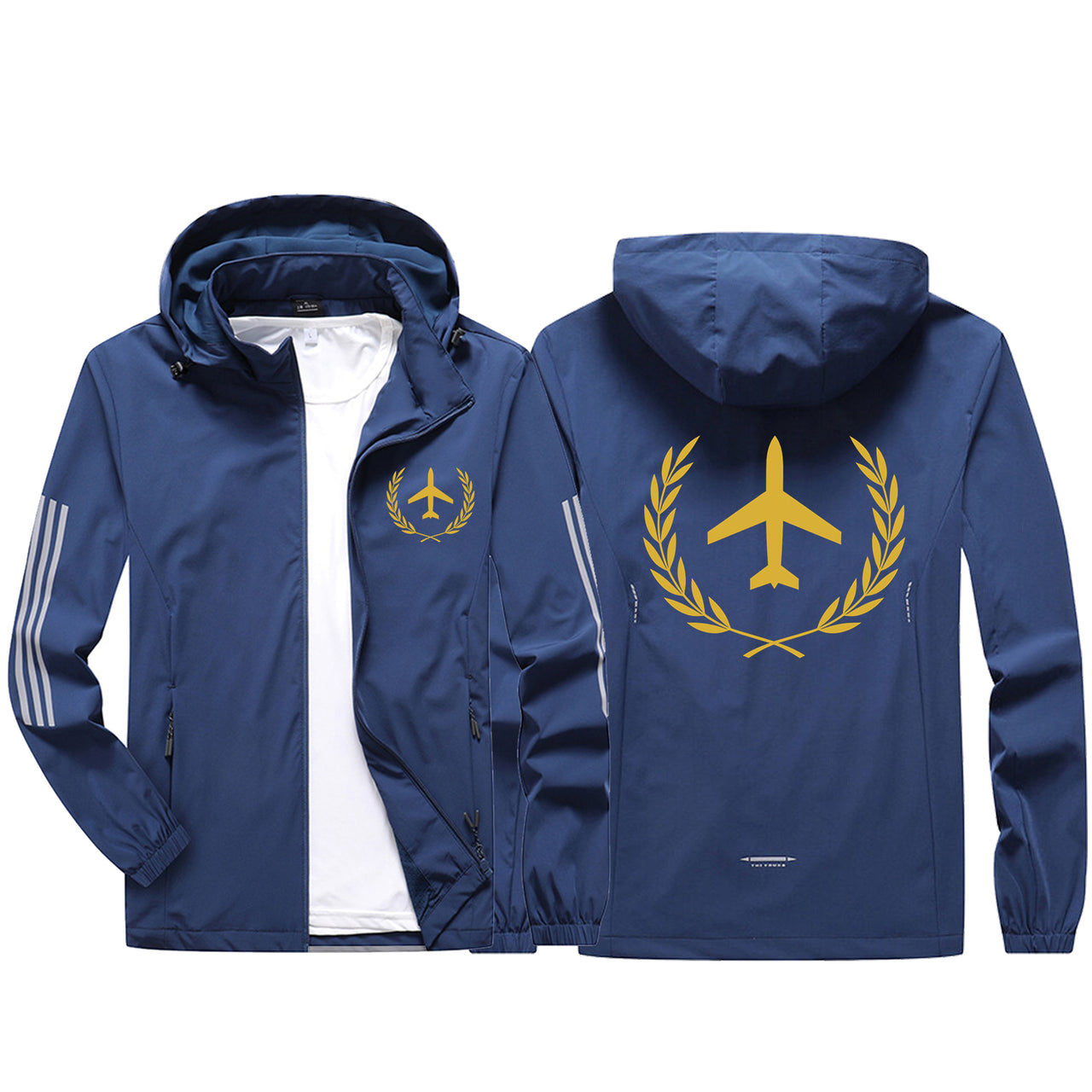 Leaf & Airplane Design Sport & Running Jackets
