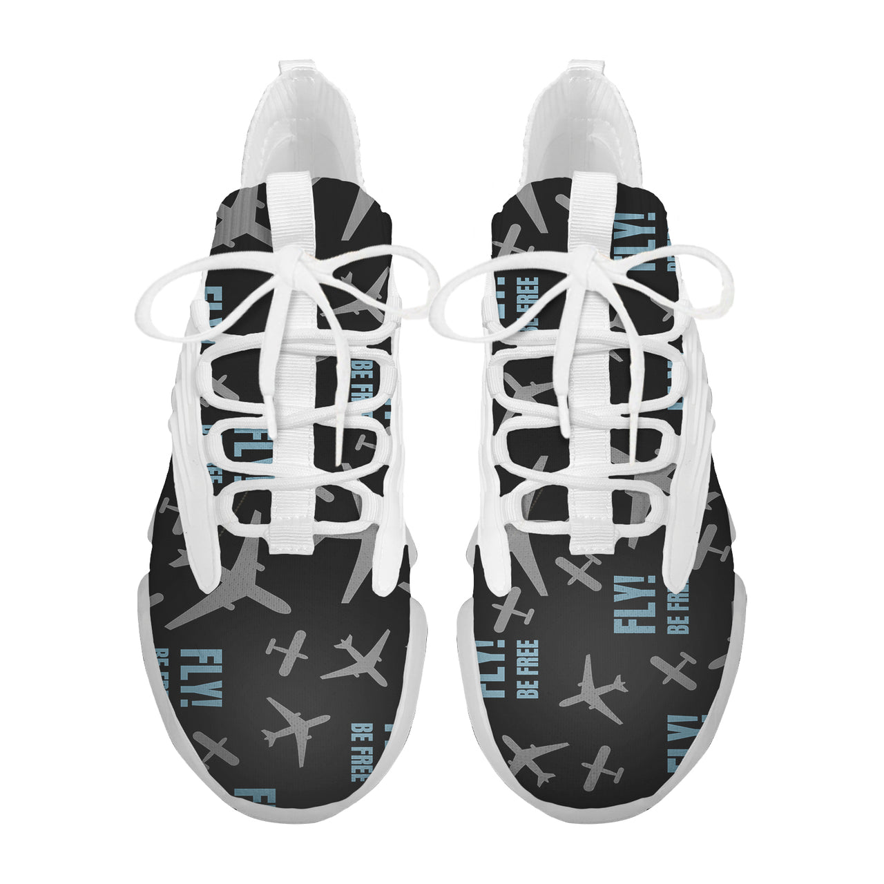 Fly Be Free Black Designed Fashion Running Shoes