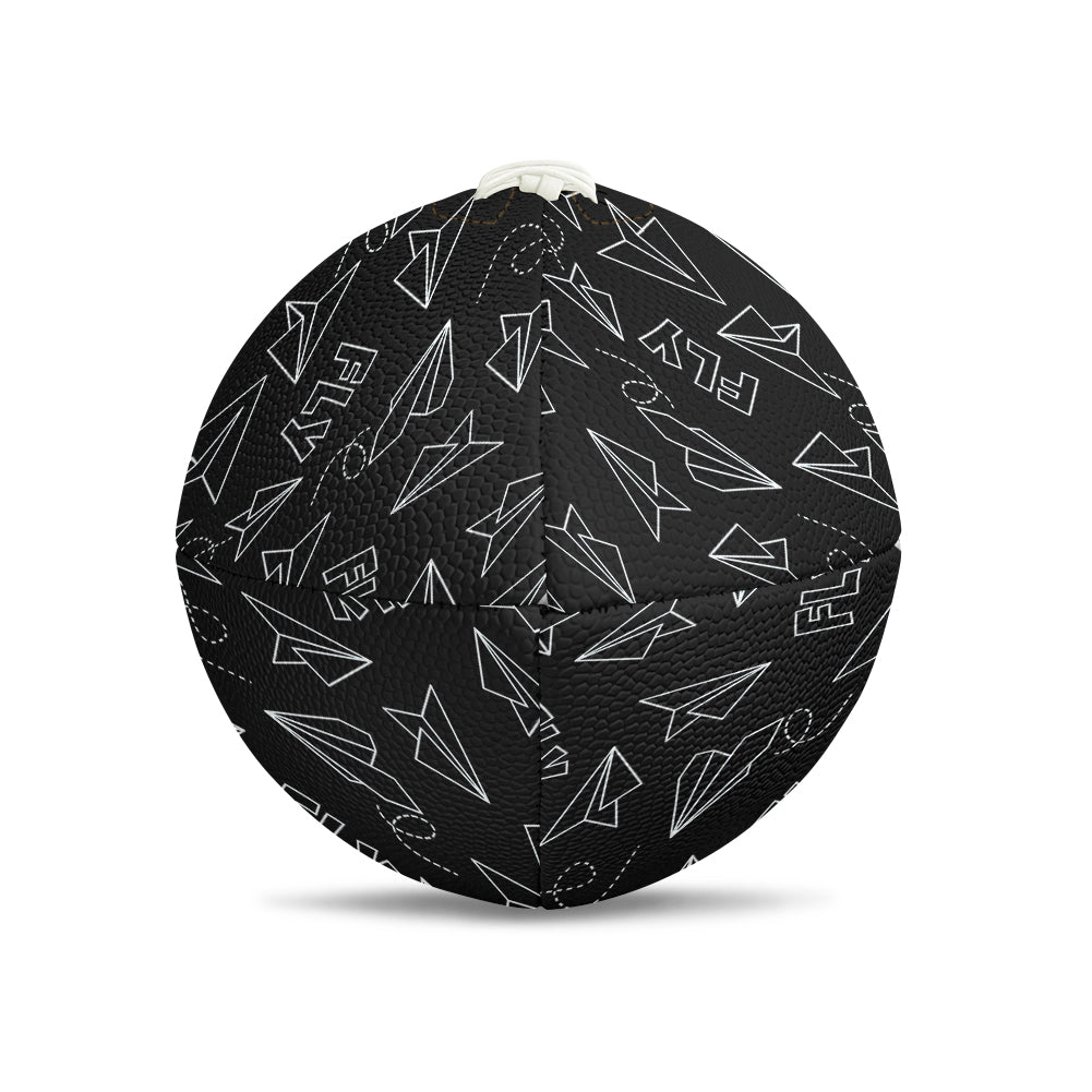 Paper Airplane & Fly Black Designed Rugby