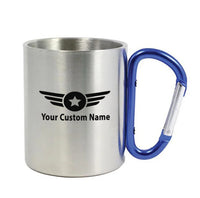 Thumbnail for Custom Name (Badge 4) Designed Stainless Steel Outdoors Mugs