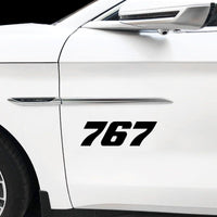 Thumbnail for 767 Flat Text Designed Car Sticker