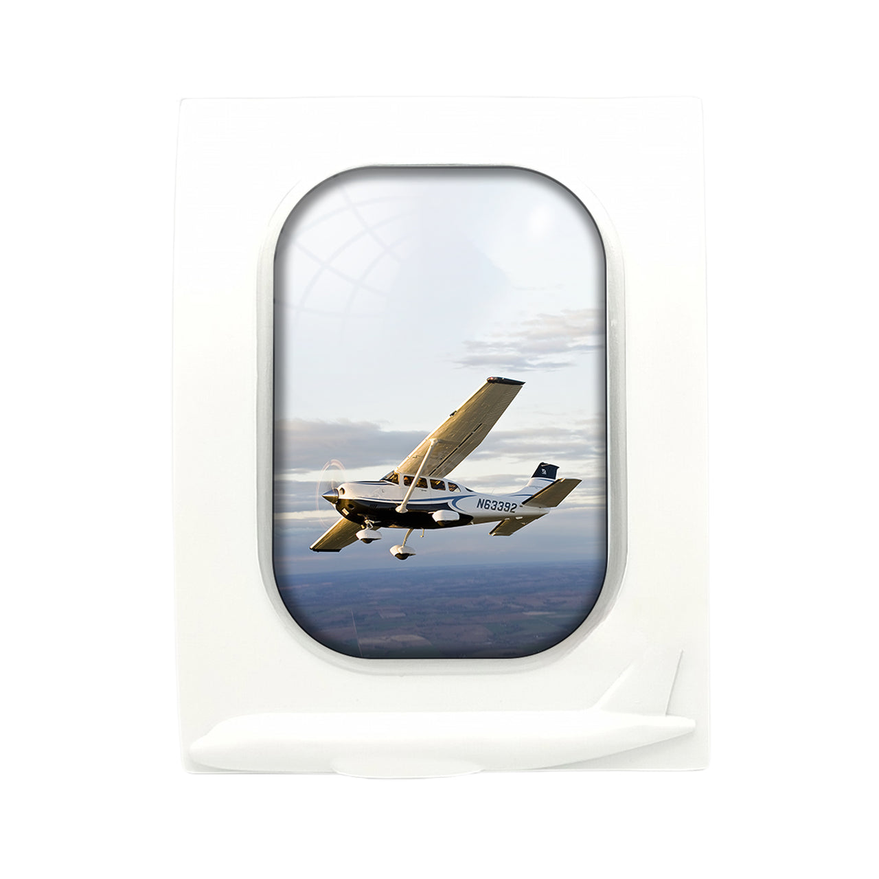 Cruising Cessna Designed Airplane Window Photo Frame