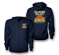 Thumbnail for Retro Glider Designed Zipped Hoodies