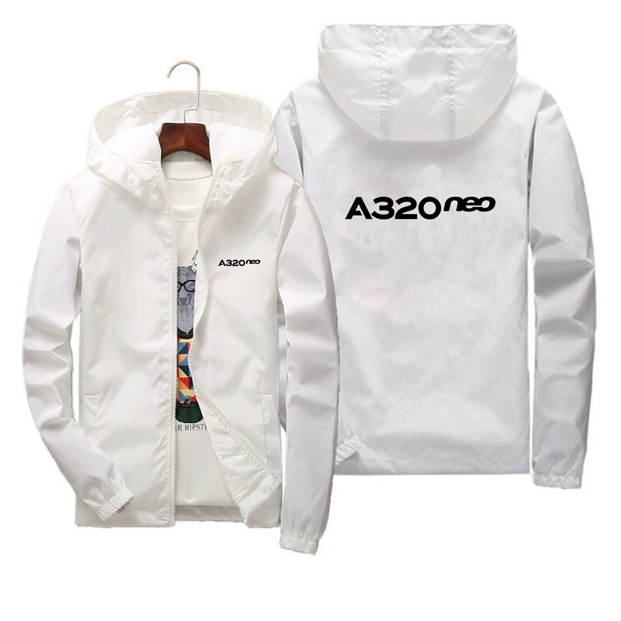A320neo & Text Designed Thin Windbreaker Jackets