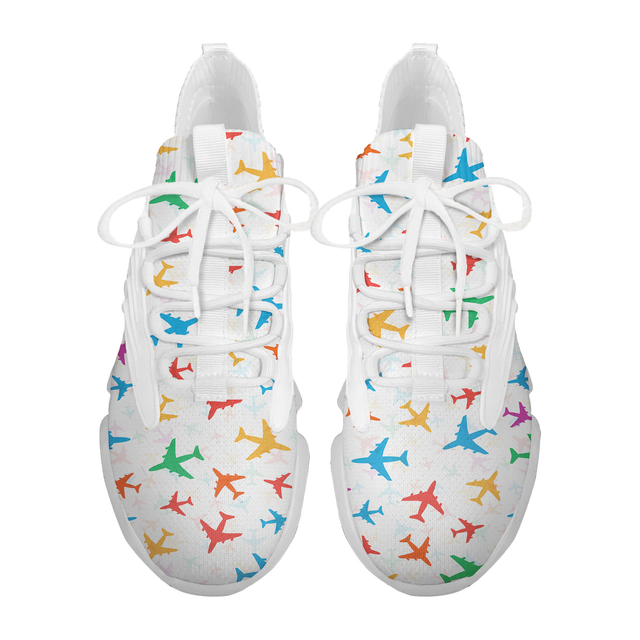 Cheerful Seamless Airplanes Designed Fashion Running Shoes