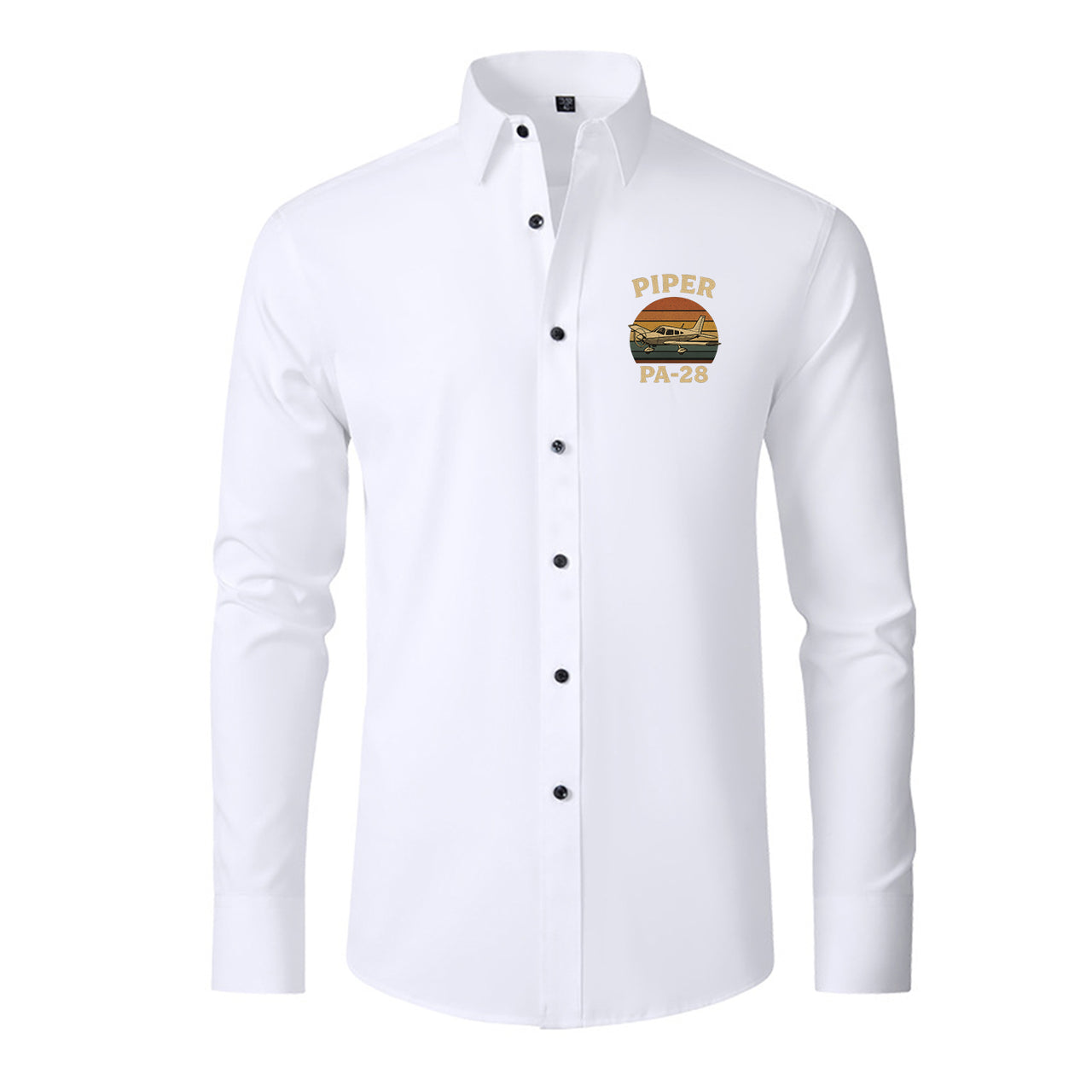 Retro Piper PA-28 Designed Long Sleeve Shirts