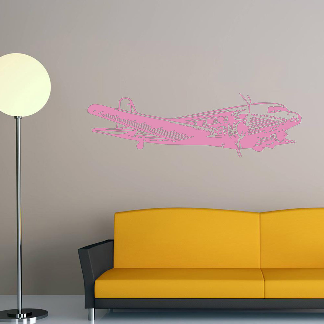 Old Airplane Designed Wall Sticker