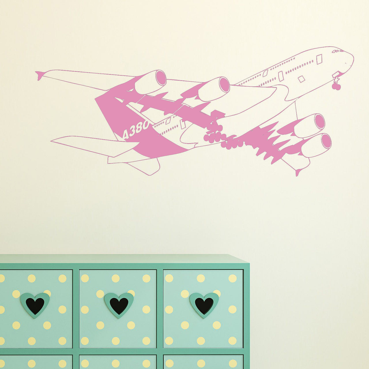 Departing Detailed Airbus A380 Designed Wall Sticker